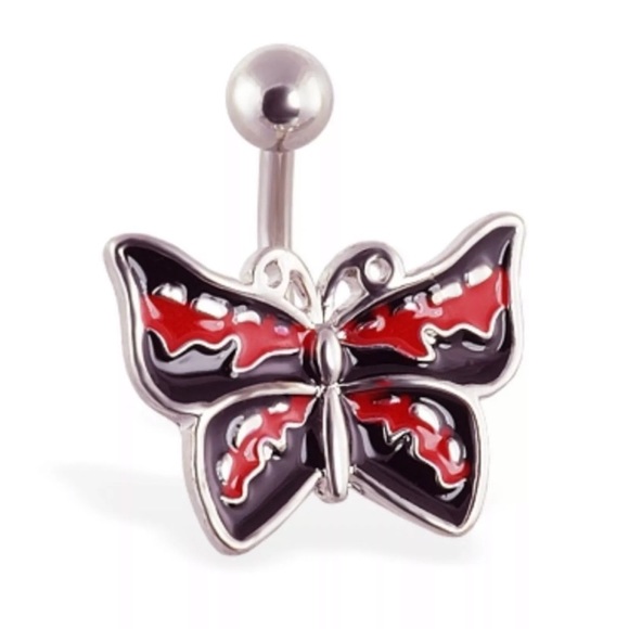 𝗡𝗘𝗪 Butterfly Belly Ring - Picture 1 of 1